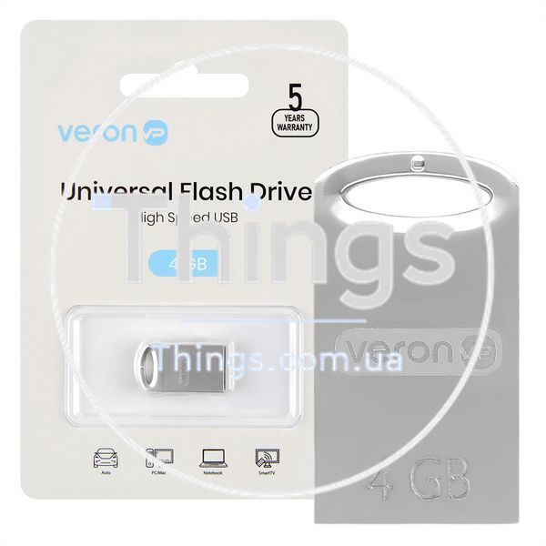 USB Flash Drive 4GB Veron USB Metal seies 105 К2-000079770 фото