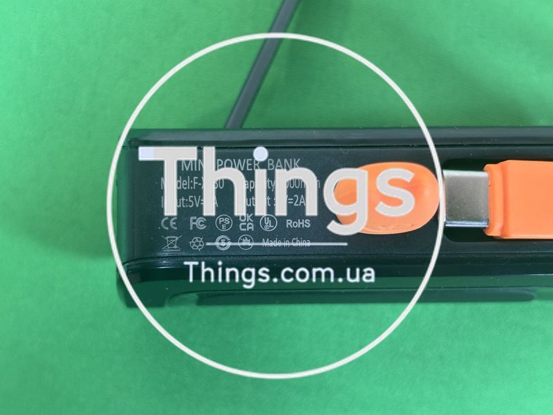 Универсальная батарея Power Bank Mini F-X130 5000mAh Lightning + USB Type-C K1-000327 фото
