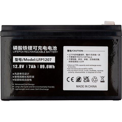 Акумулятор LiFePO4 PowerPlant 12.8V 7Ah (LFP1207) РР-NV822560 фото