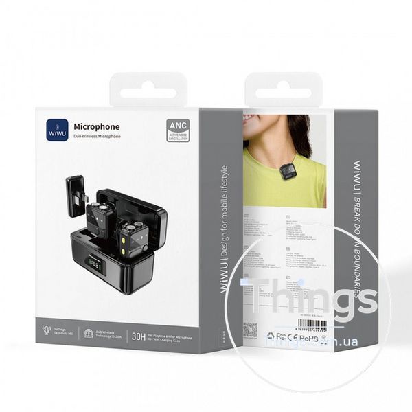 Беспроводной микрофон для телефона USB C+Lightning &mdash; Wiwu Wi-WM005 К2-000082423 фото
