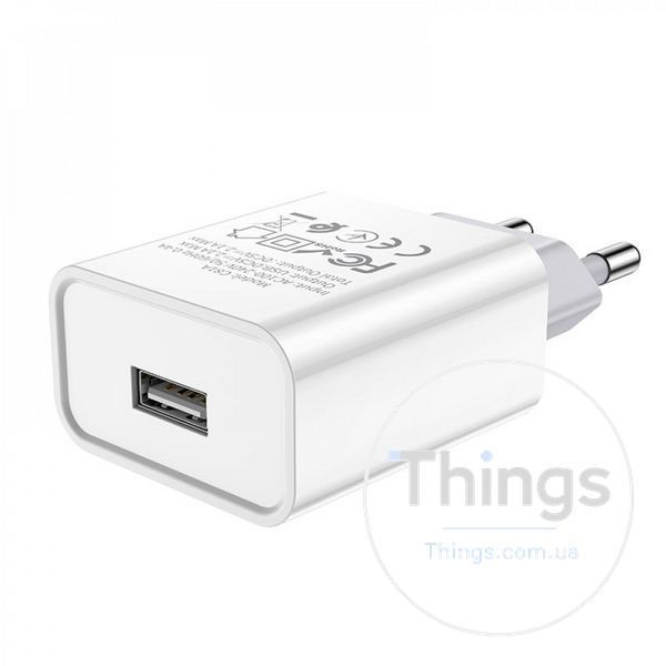 Home Charger 2.1A 1U Micro Cable (1m) Hoco C81A &mdash; White K2-000069754 фото