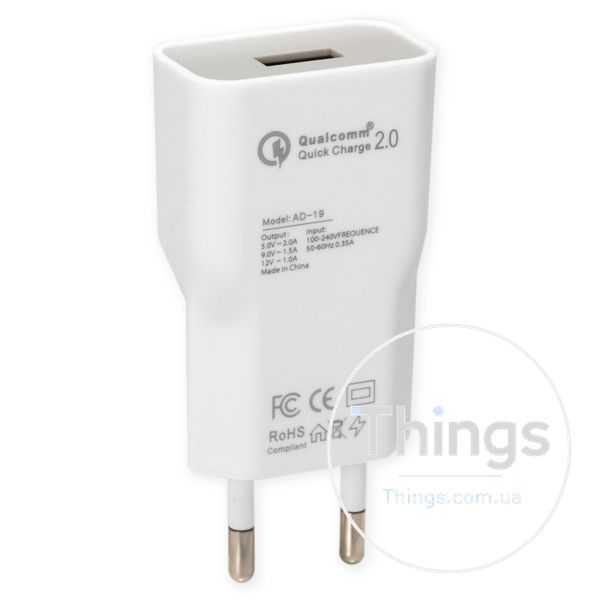 Home Charger 2.0A QC2.0 Veron AD-19 К2-000064949 фото