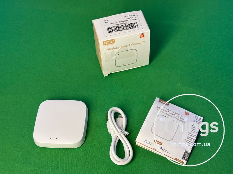 Шлюз Zigbee 3.0 Moes Gateway Wireless Tuya Smart для бездротових вимикачів та розумних пристроїв K1-000127 фото