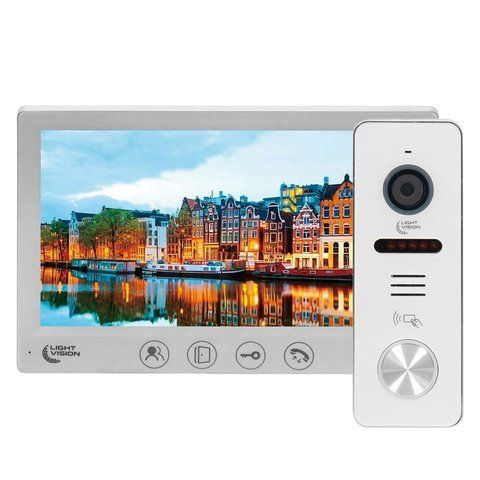 Комплект відеодомофона Light Vision: домофон 7" AMSTERDAM FHD White та відеопанель 2Mp White K3-82-00206-82-00242 фото