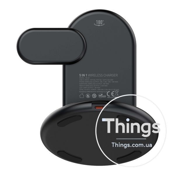Бездротовий Зарядний Пристрій LDNIO WL02 5in1 25.5W For iWatch Од1-00045087 фото