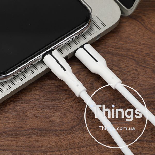 Кабель Lightning 3A (1m) Veron SL06 Silicon &mdash; White К2-000072332 фото
