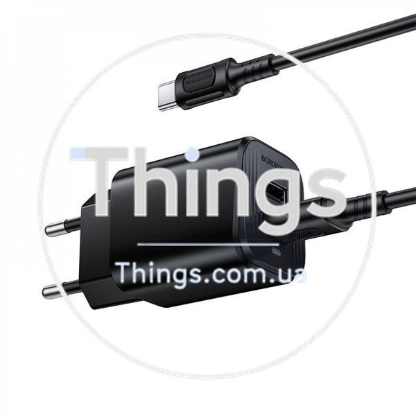 Home Charger 2.1A 2U USB C Cable (1m) Borofone BAS81A &mdash; Black K2-000083445 фото