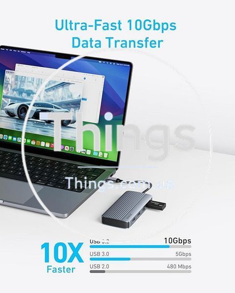 Адаптер хаб док-станция Anker (A8374) 7-в-1 USB-C с двумя дисплеями 4K HDMI PD 100Вт скорость передачи 10 Гбит/с K1-000606 фото