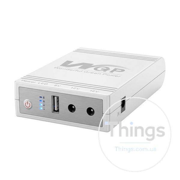 Джерело безперебійного живлення з блоком живлення Mini UPS WGP UPS103C Quick Charge 20000mAh 5V/12V/12V, Li-ion 4*5Ah, для роутера та оптичного терміналу K3-42-00317 фото