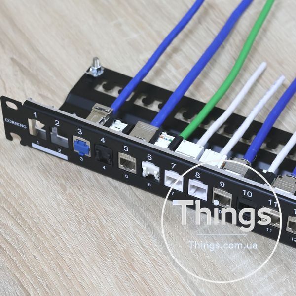 Патч-панель для 24 модулів xs500 Keystone, 1U, 19", з кабельним організатором CM-10293 фото