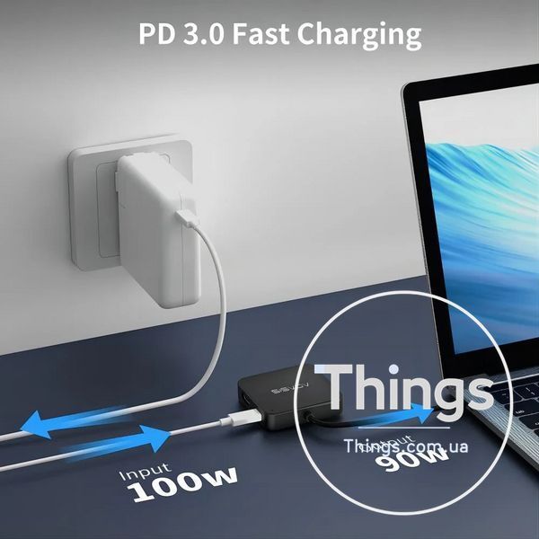 Хаб, док-станція 6 в 1 Acasis USB-C Hub AC-HC31 Hub Хаб для передавання даних до 10 Гбіт/с USB C HDMI 4K@30Hz K1-000378 фото