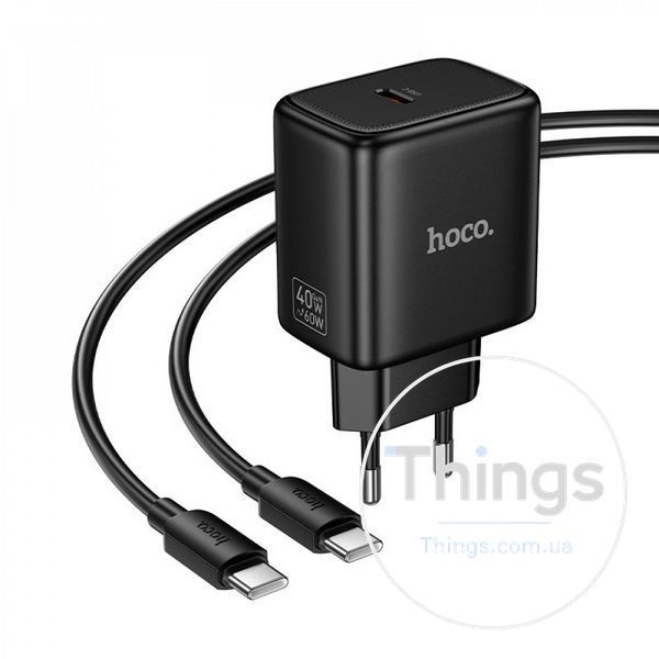 Home Charger | 40W | PD | C to C Cable (1m) &mdash; Hoco N83 &mdash; White K2-000083525 фото