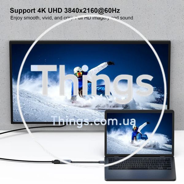 Адаптер Кабель переходник BENFEI mini DisplayPort на HDMI 4К 60Hz UHD (совместим с Thunderbolt) для MacBook Air/Pro, Surface Pro K1-000615 фото