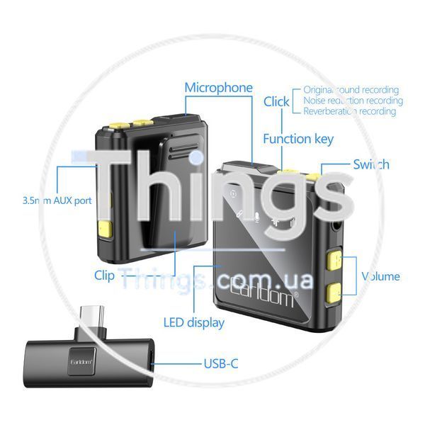 Беспроводной микрофон для телефона USB C &mdash; Earldom ET-MC10C К2-000081029 фото