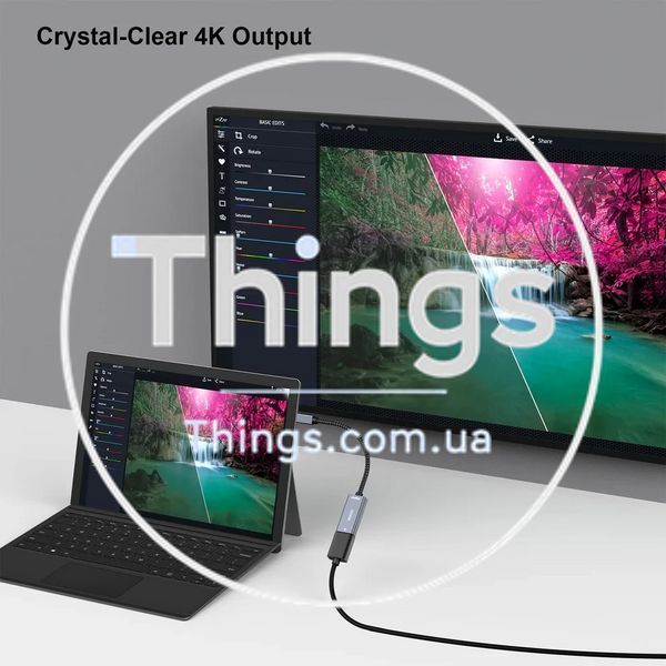 Адаптер Кабель переходник BENFEI mini DisplayPort на HDMI 4К 60Hz UHD (совместим с Thunderbolt) для MacBook Air/Pro, Surface Pro K1-000615 фото
