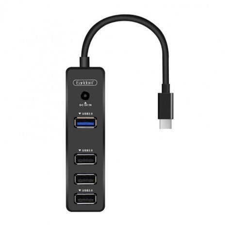 USB Type-C хаб Earldom ET-HUB08 4USB Black K2-000070377 фото