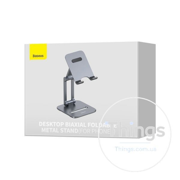 Підставка для телефону та планшета Baseus (LUSZ000013) Desktop Biaxial Foldable Metal Grey К2-000073944 фото