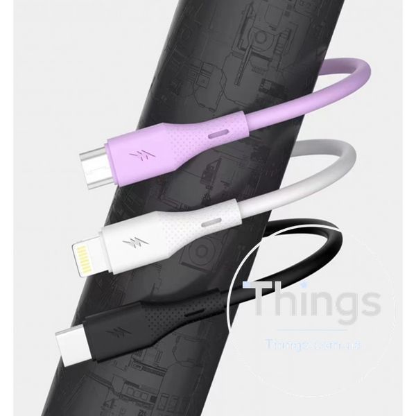 Silicone Cable USB C to Lightning 27W PD (1m) &mdash; Veron CL-X82 &mdash; Black К2-000080239 фото