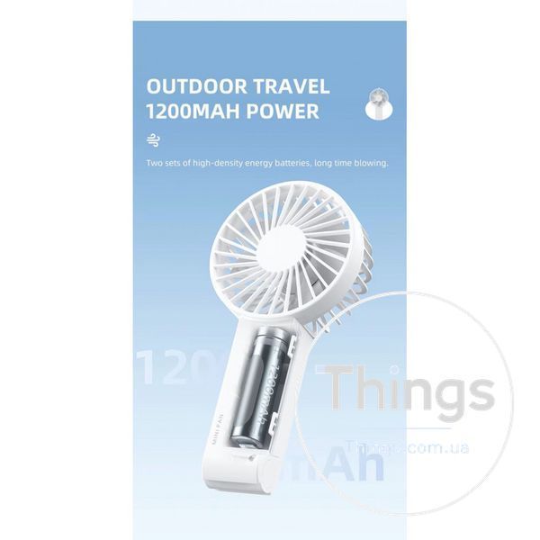 Портативный мини вентилятор WT-F58 - 1200 mAh &mdash; White К2-000081296 фото