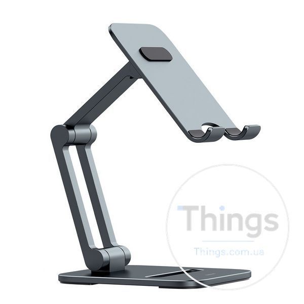Підставка для телефону та планшета Baseus (LUSZ000013) Desktop Biaxial Foldable Metal Grey К2-000073944 фото
