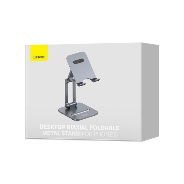 Підставка для телефону та планшета Baseus (LUSZ000013) Desktop Biaxial Foldable Metal Grey К2-000073944 фото