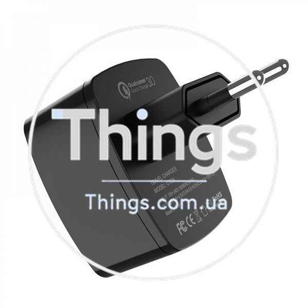 Home Charger | 18W | QC3.0 | USB C Cable (1m) &mdash; Hoco C70A &mdash; Black K2-000068586 фото