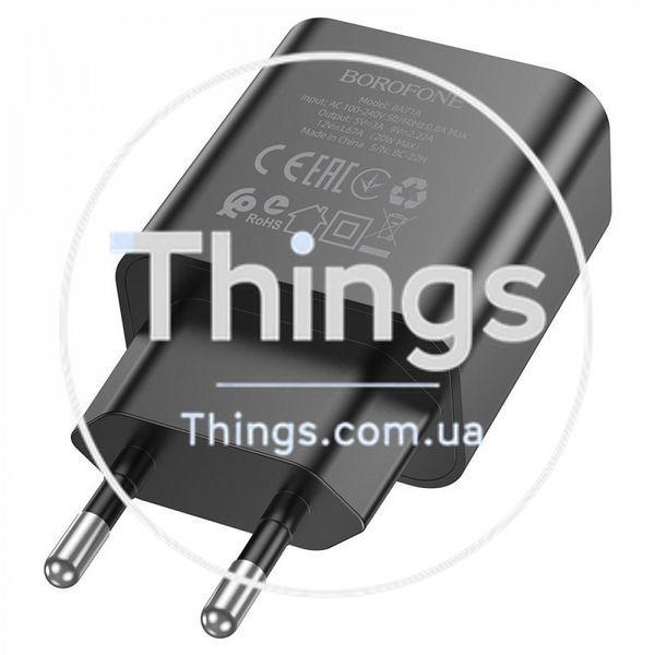 Home Charger 20W PD Borofone BA71A &mdash; Black К2-000073749 фото