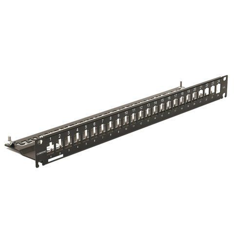 Патч-панель для 24 модулів Keystone 19&rsquo;&rsquo;, 1U, чорна, Corning CM-10218 фото