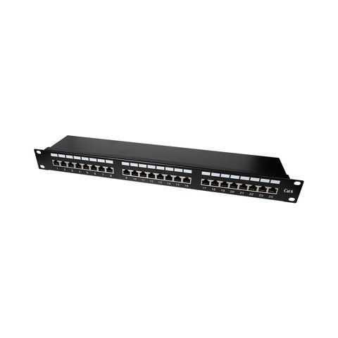 Патч-панель 24 порти NVC-PN-12/24 CAT5/CAT6 19" 1U екранована K3-73-00145 фото