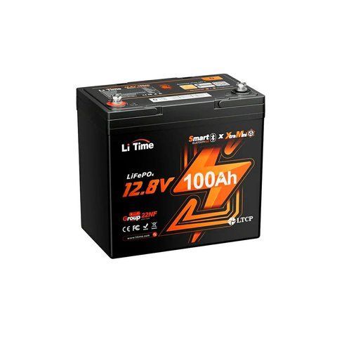 Акумуляторна батарея літій-залізо-фосфатна з Bluetooth 12.8В 100А*год LiFePO4 LiTime Xtramini L12V100-100-XTRA-MINI-BT-4-A55 K3-44-00512 фото