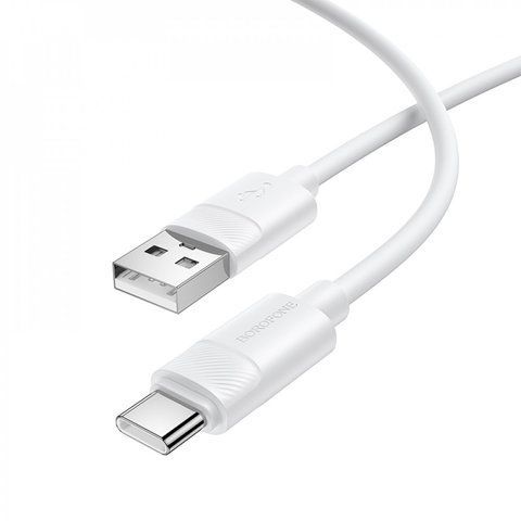 Кабель USB C 3A (1m) Borofone BX123 &mdash; White K2-000083242 фото