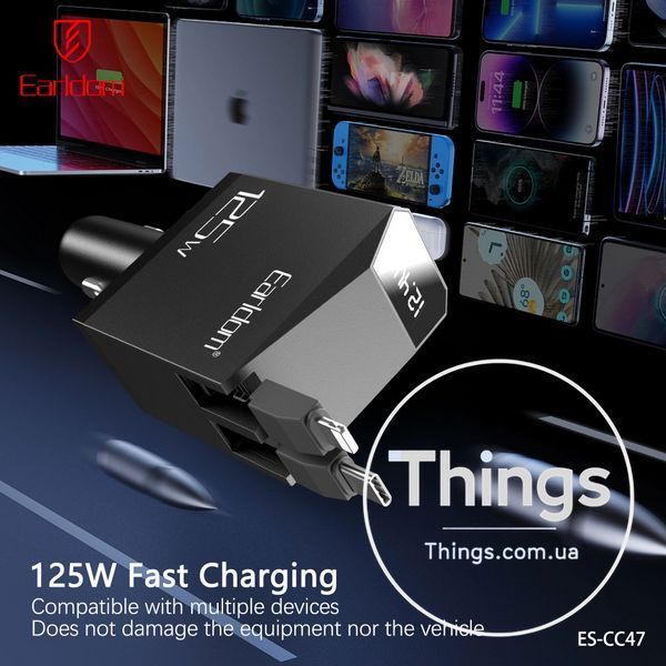 Car Charger 2.4A 1U 1C Earldom ES-CC47 К2-000082287 фото