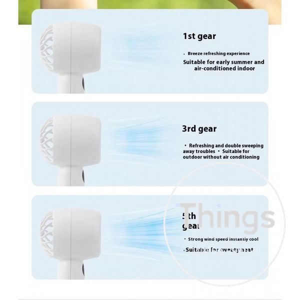 Портативный мини вентилятор WT-F08 ( L-08 ) White - 1200 mAh К2-000081301 фото