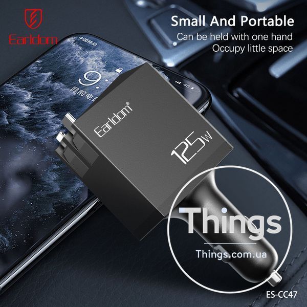 Car Charger 2.4A 1U 1C Earldom ES-CC47 К2-000082287 фото