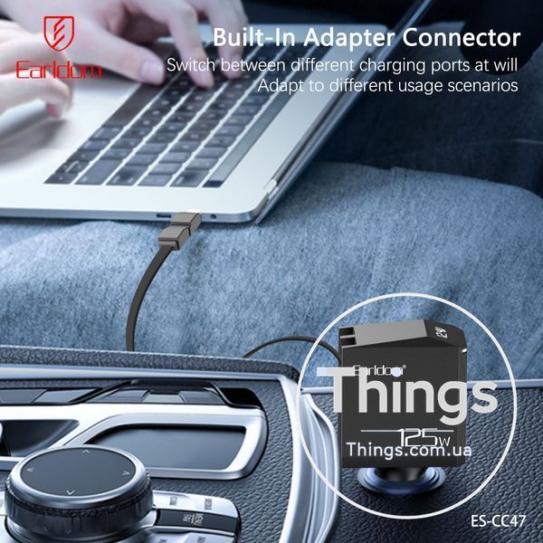 Car Charger 2.4A 1U 1C Earldom ES-CC47 К2-000082287 фото