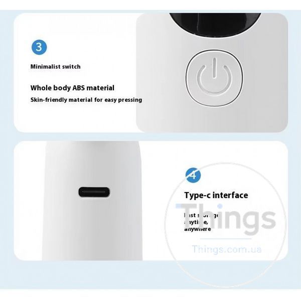 Портативный мини вентилятор WT-F08 ( L-08 ) White - 1200 mAh К2-000081301 фото
