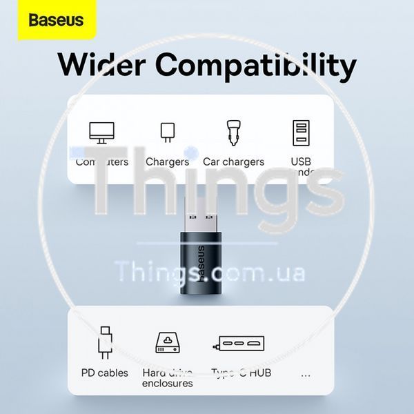Adapter USB A To USB C Baseus ZJJQ0001 &mdash; ZJJQ000101 Black К2-000079468 фото