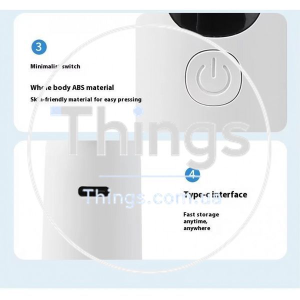 Портативный мини вентилятор WT-F08 ( L-08 ) White - 1200 mAh К2-000081301 фото
