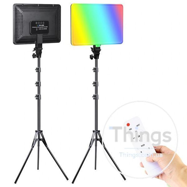 Лампа видеосвет LED RGB | PM-36 | 36x25 cm | 352 Lights | 2700K-6000K | Remote | Adapter | К2-000075511 фото