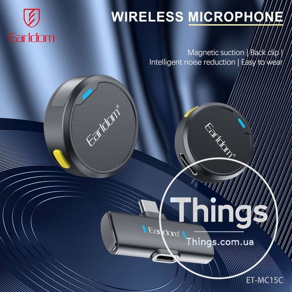 Беспроводной микрофон для телефона USB C &mdash; Earldom ET-MC15C K2-000083404 фото