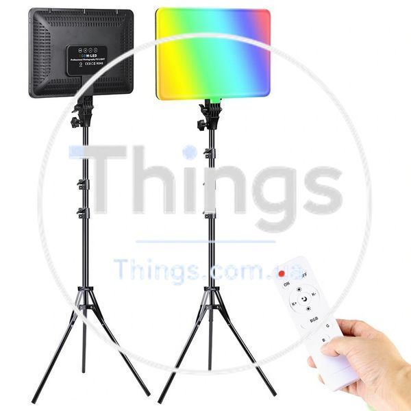 Лампа видеосвет LED RGB | PM-36 | 36x25 cm | 352 Lights | 2700K-6000K | Remote | Adapter | К2-000075511 фото