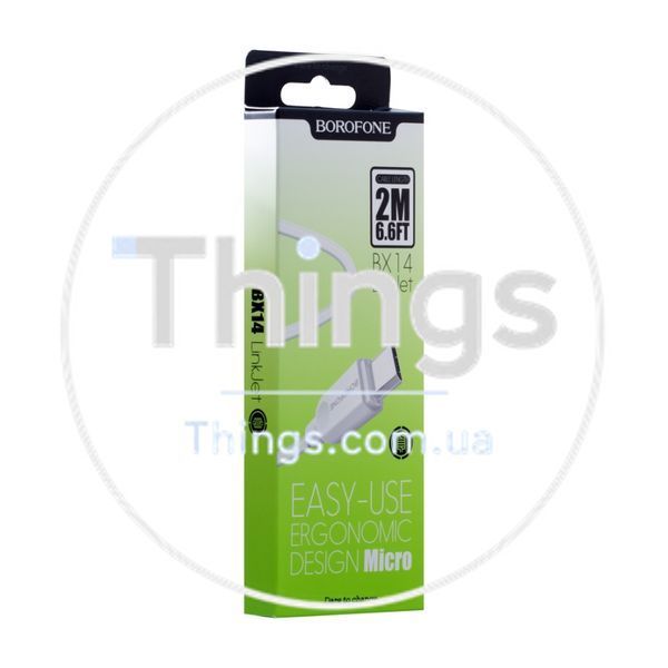 Кабель USB Borofone BX14 Micro 2m Од1-00022936 фото