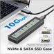 SSD кишеня Enclosure ShuoLe, TNP18, чорний, USB3.2 Gen2 10Gbps, M.2 NVMe/SATA (2230/2242/2260/2280), M/B+M, HD-дисплей, тестер SSD K1-000856 фото 3