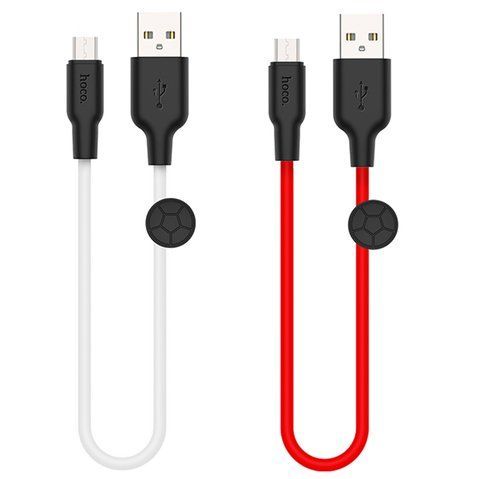 Кабель USB Hoco X21 Plus Silicone Micro 0.25m Од1-00025504 фото