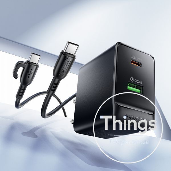 Home Charger 65W PD QC3.0 C to C Cable (1m) Borofone BAS17A K2-000083236 фото