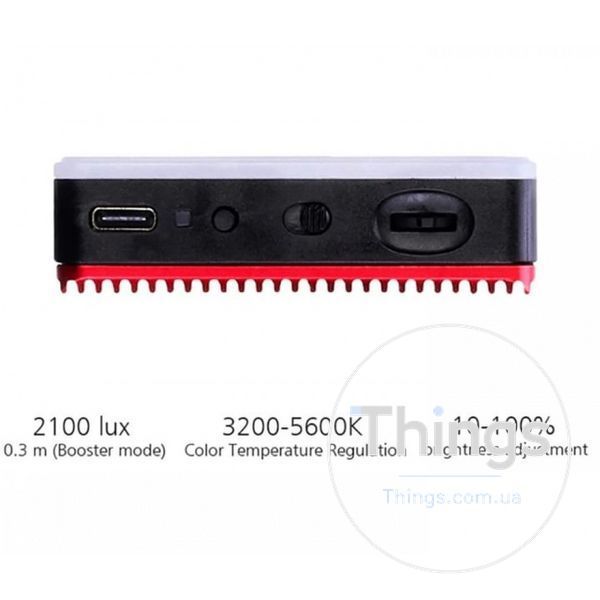 Накамерный видеосвет LED &mdash; HF-64B (500 LM/3200K-5600K/LED 64 PCS/Battery 1500 mah) Led Display/Type-c К2-000079399 фото