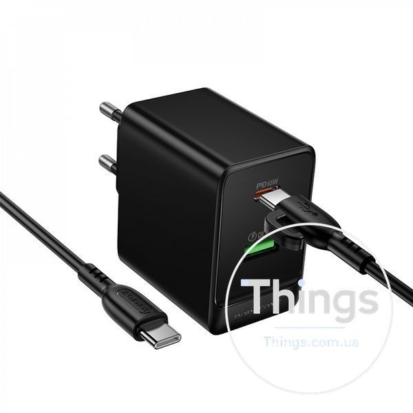 Home Charger 65W PD QC3.0 C to C Cable (1m) Borofone BAS17A K2-000083236 фото