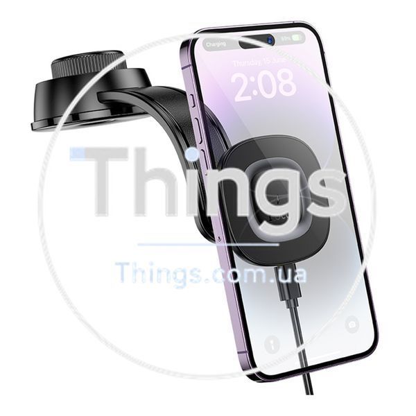 Автотримач Hoco HW31 4.5-7.0 inch Magnetic Ring Wireless 15W Од1-00046617 фото