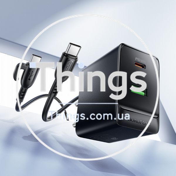 Home Charger 65W PD QC3.0 C to C Cable (1m) Borofone BAS17A K2-000083236 фото