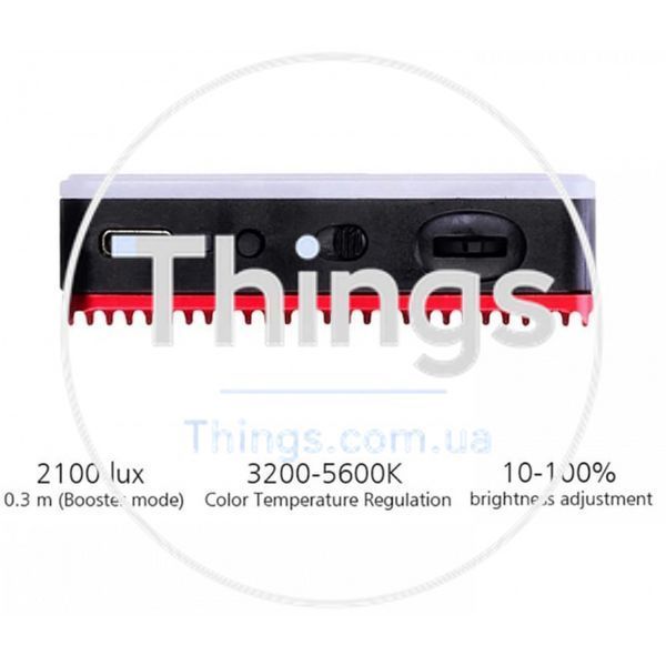 Накамерный видеосвет LED &mdash; HF-64B (500 LM/3200K-5600K/LED 64 PCS/Battery 1500 mah) Led Display/Type-c К2-000079399 фото